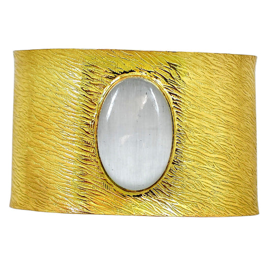 White Quartz Cuff Bangle Bracelet BM-1058 TB01008
