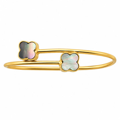 Black Mother Of Pearl Cuff Bangle Bracelet BM-1059 TB01035