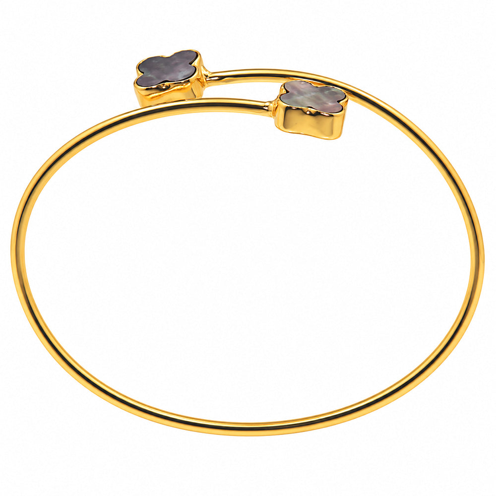 Black Mother Of Pearl Cuff Bangle Bracelet BM-1059 TB01035