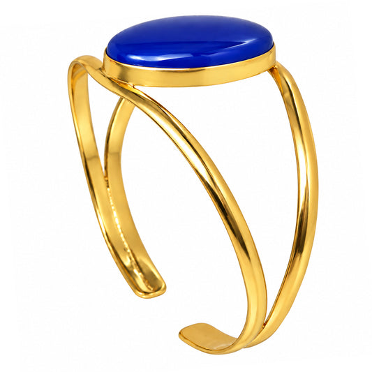 Lapis Lazuli Cuff Bangle Bracelet BM-1013 TB01055