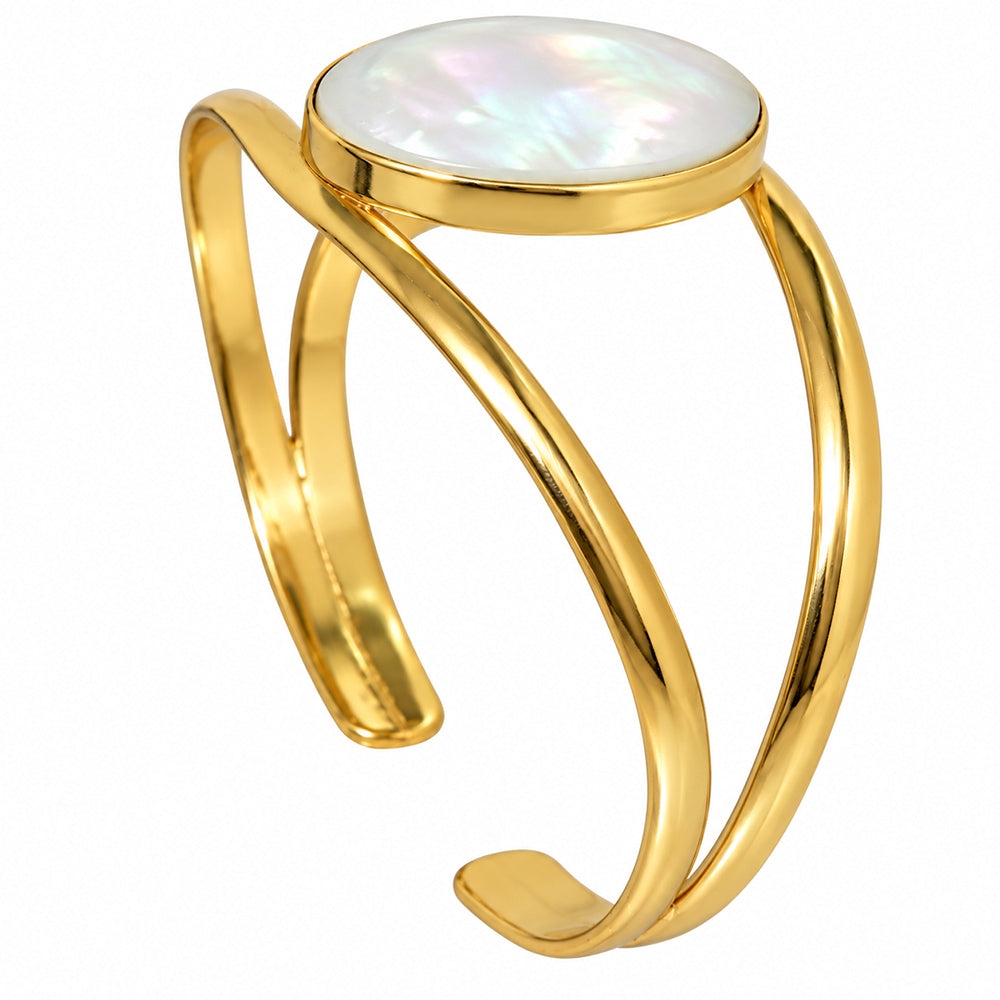 Mother Of Pearl Cuff Bangle Bracelet BM-1013 TB01061