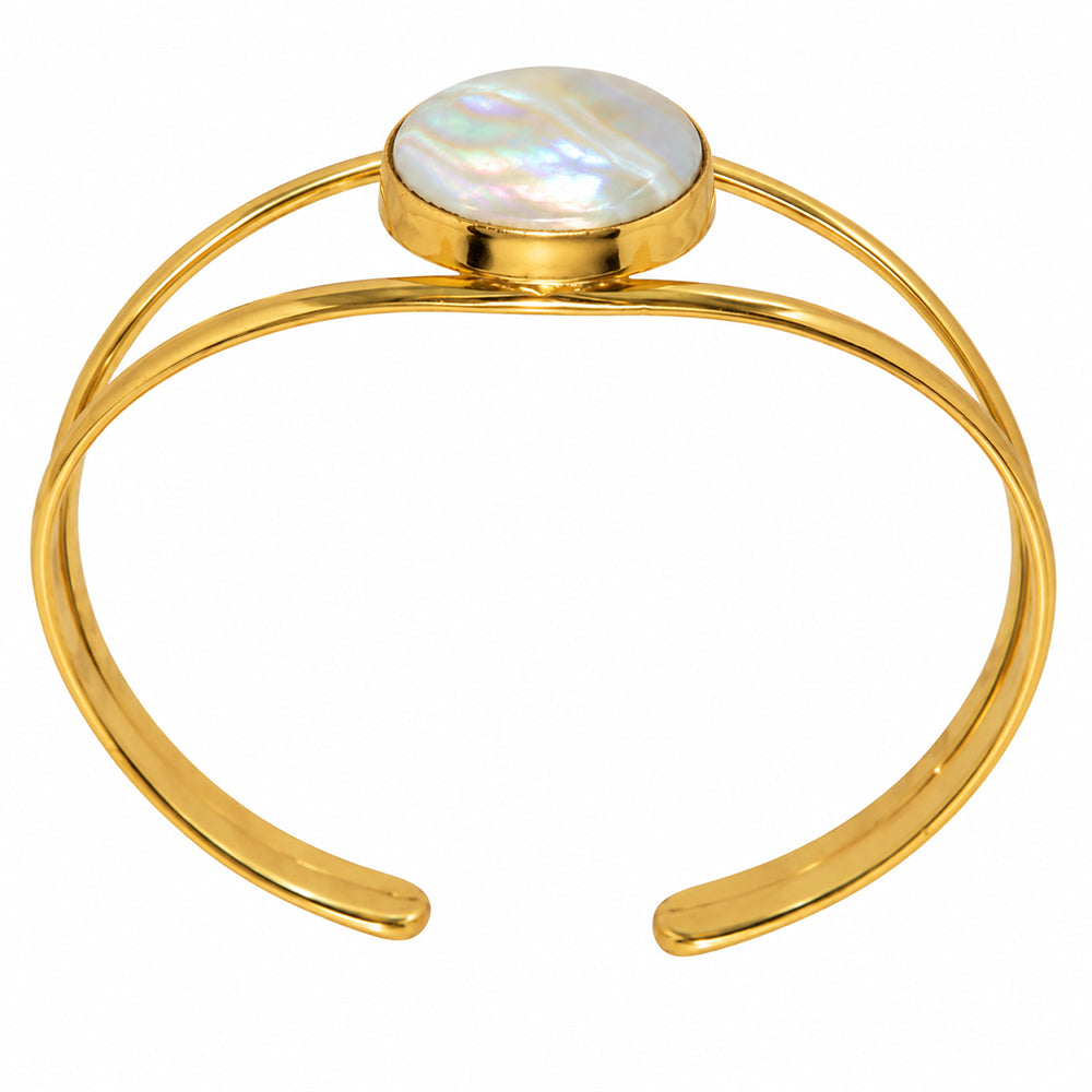 Mother Of Pearl Cuff Bangle Bracelet BM-1013 TB01061