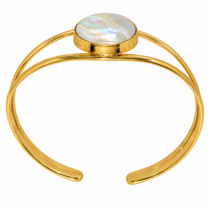 Mother Of Pearl Cuff Bangle Bracelet BM-1013 TB01061