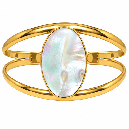 Mother Of Pearl Cuff Bangle Bracelet BM-1013 TB01062