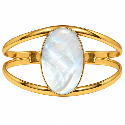 Mother Of Pearl Cuff Bangle Bracelet BM-1013 TB01063