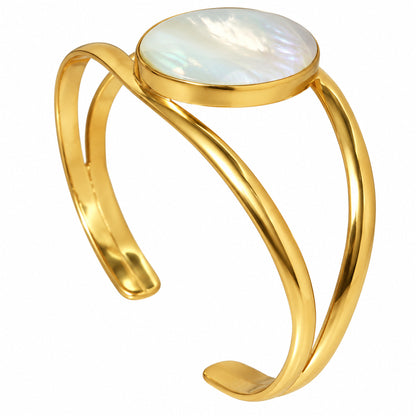 Mother Of Pearl Cuff Bangle Bracelet BM-1013 TB01063