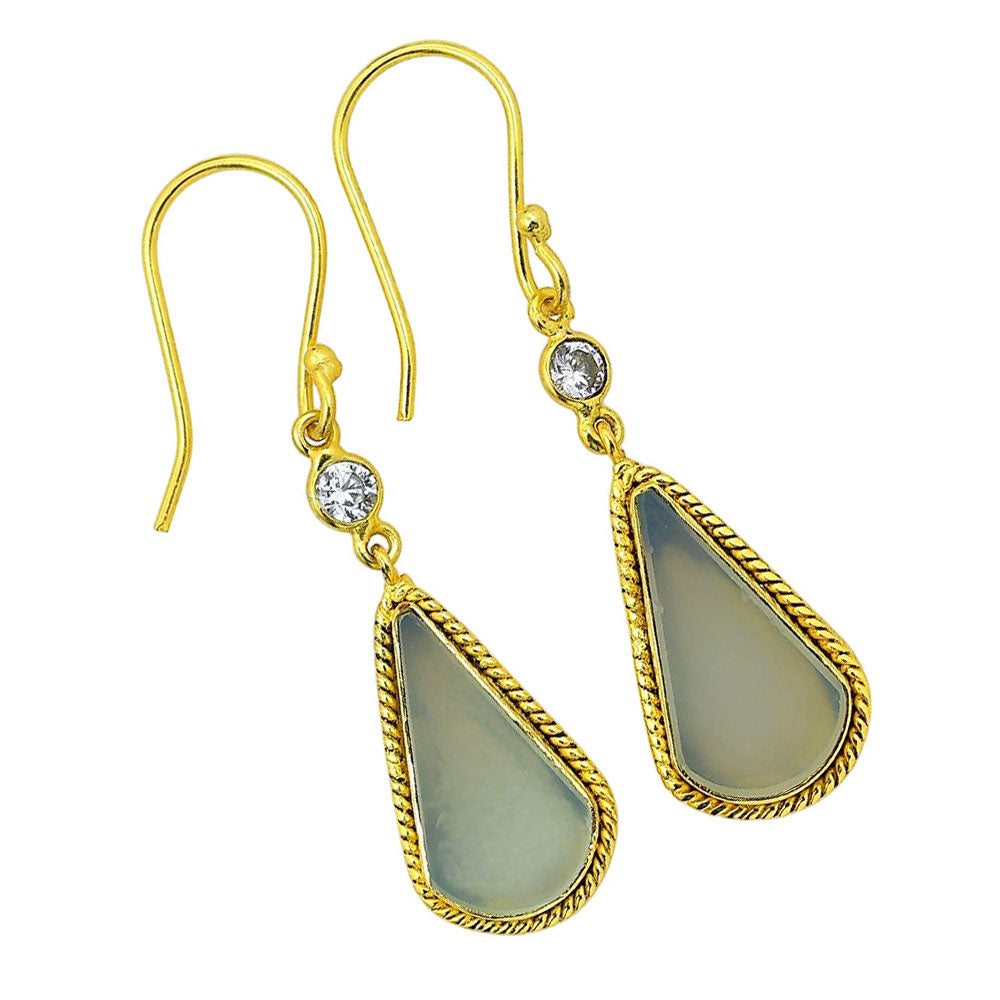 Aqua Chalcedony Earrings EM-1055 TE01032