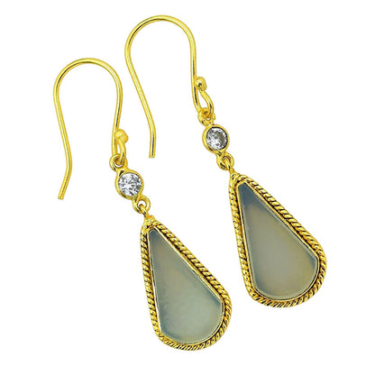 Aqua Chalcedony Earrings EM-1055 TE01032