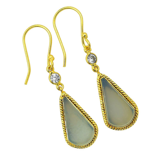 Aqua Chalcedony Earrings EM-1055 TE01032
