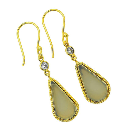 Aqua Chalcedony Earrings EM-1055 TE01033