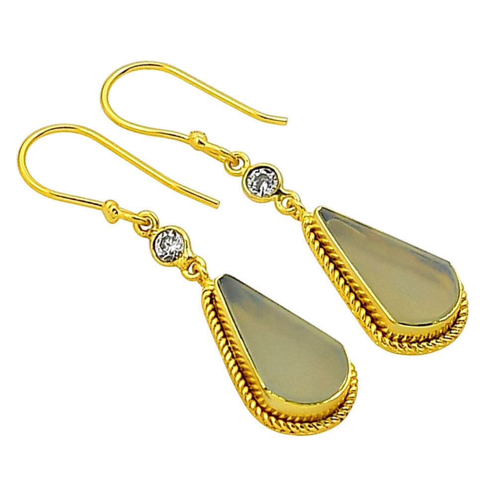 Aqua Chalcedony Earrings EM-1055 TE01033