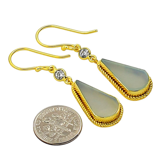 Aqua Chalcedony Earrings EM-1055 TE01034