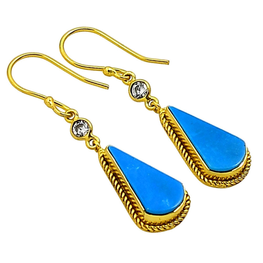 Sleeping Beauty Turquoise Earrings EM-1055 TE01039