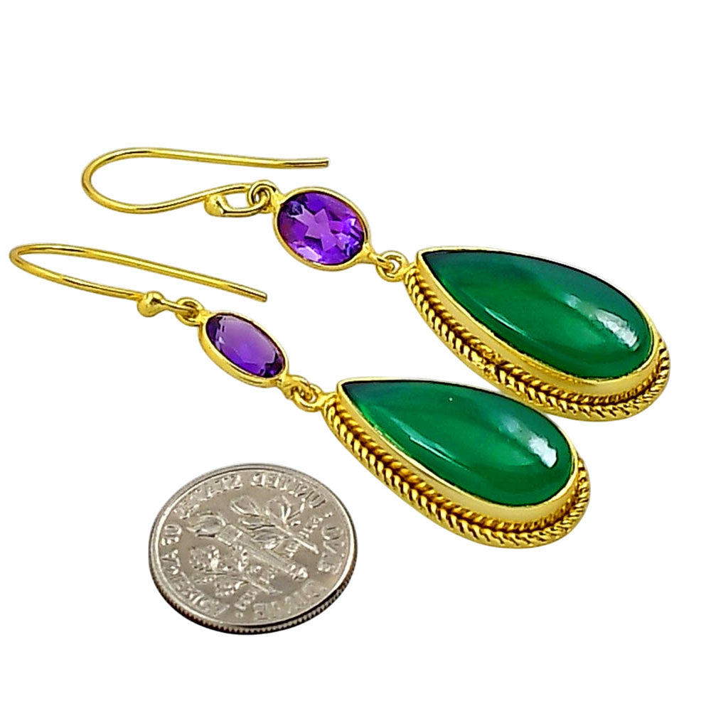 Green Onyx Earrings EM-1055 TE01040