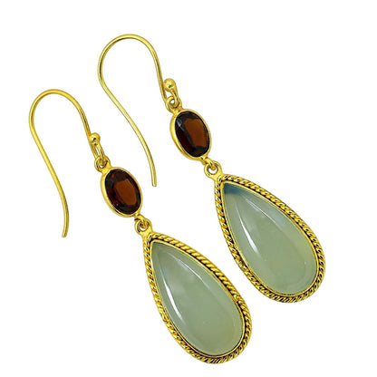 Aqua Chalcedony Earrings EM-1055 TE01043