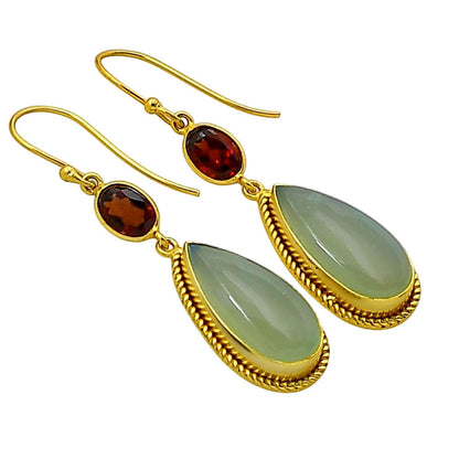 Aqua Chalcedony Earrings EM-1055 TE01043