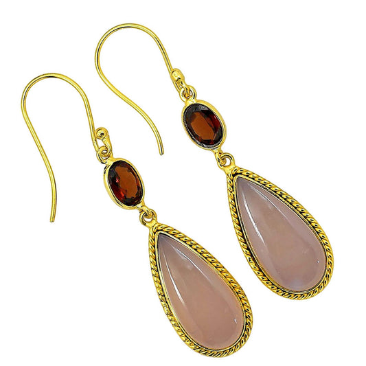 Rose Quartz Earrings EM-1055 TE01045