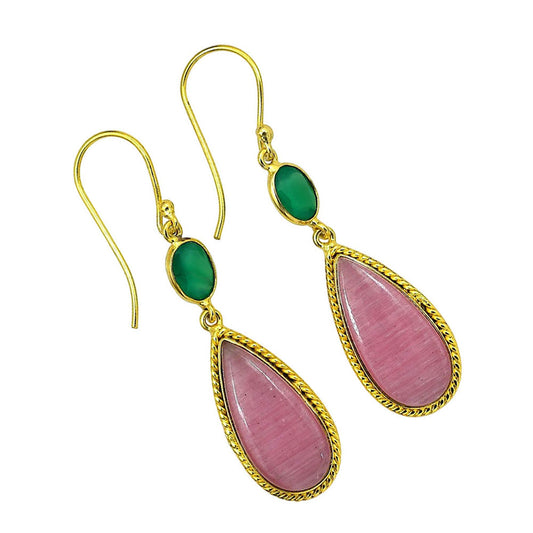 Pink Selenite Earrings EM-1055 TE01046