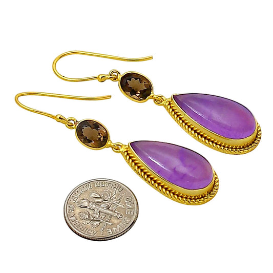 Dragon Vein Agate Earrings EM-1055 TE01047