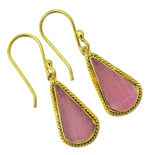 Pink Selenite Earrings EM-1055 TE01053