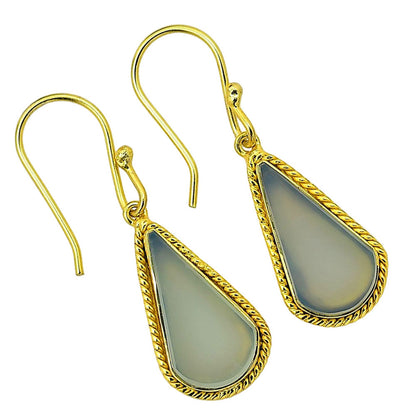 Aqua Chalcedony Earrings EM-1055 TE01054