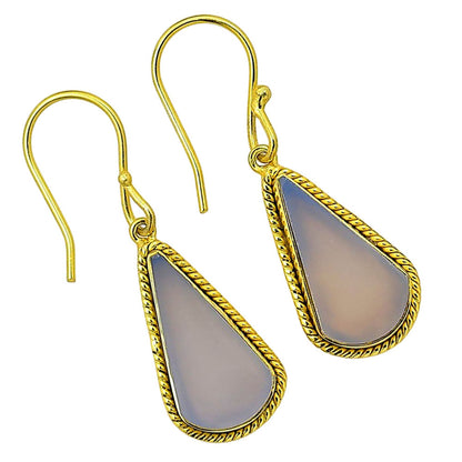Aqua Chalcedony Earrings EM-1055 TE01055