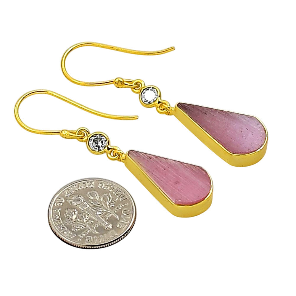 Pink Selenite Earrings EM-1002 TE01063