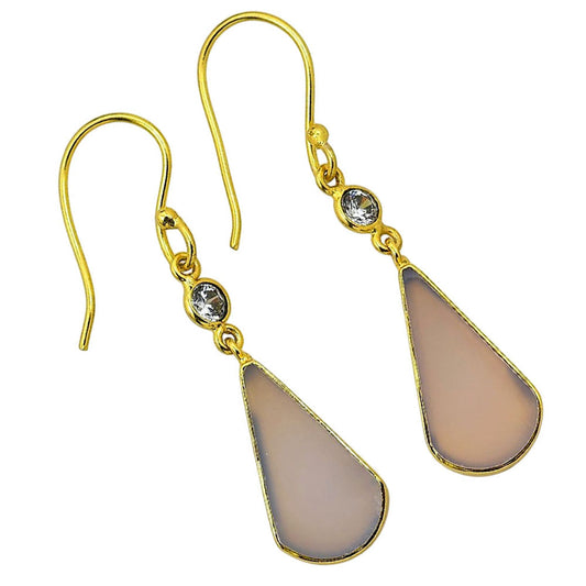 Aqua Chalcedony Earrings EM-1002 TE01065
