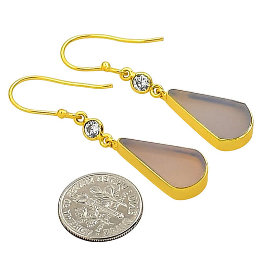 Aqua Chalcedony Earrings EM-1002 TE01065