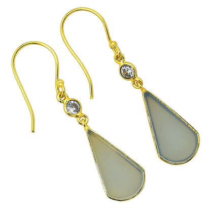 Aqua Chalcedony Earrings EM-1002 TE01066