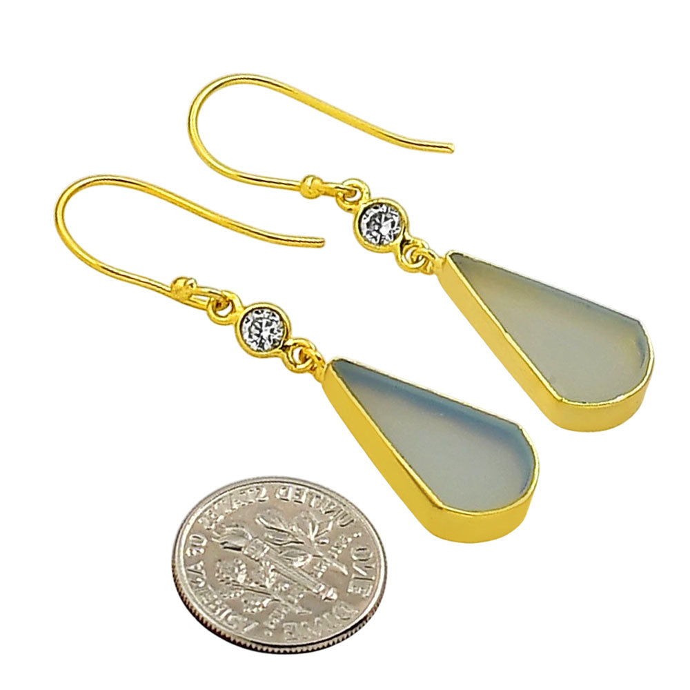 Aqua Chalcedony Earrings EM-1002 TE01066