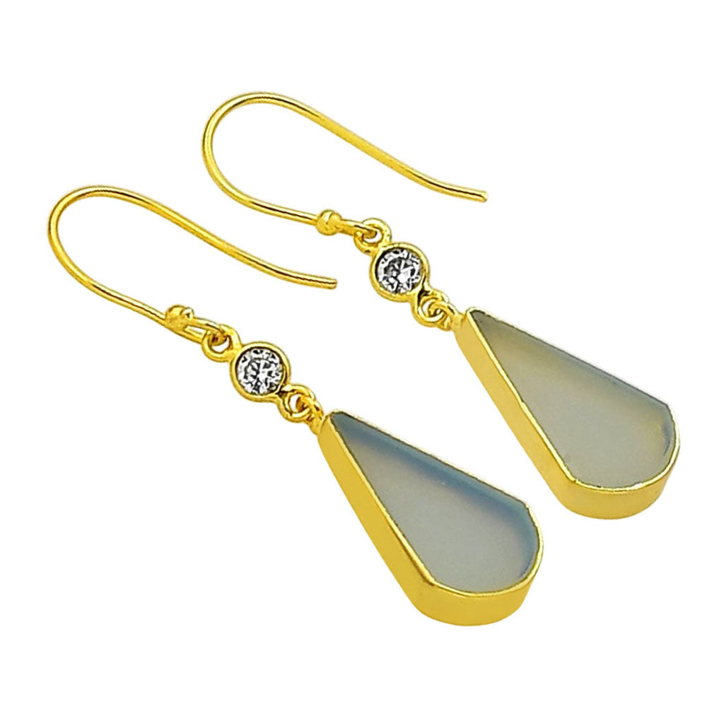 Aqua Chalcedony Earrings EM-1002 TE01066