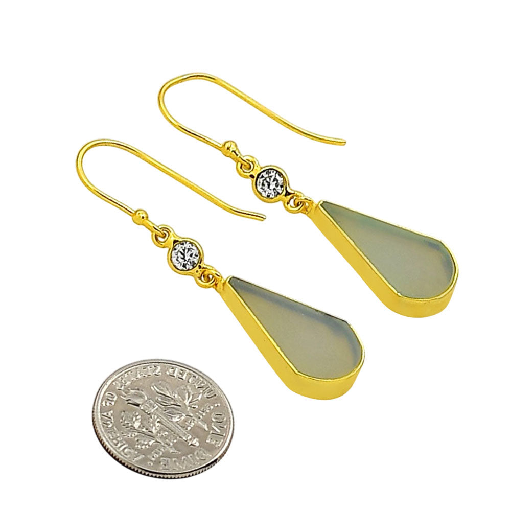Aqua Chalcedony Earrings EM-1002 TE01067
