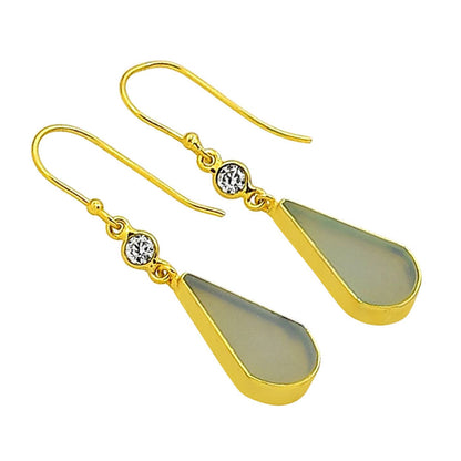 Aqua Chalcedony Earrings EM-1002 TE01067