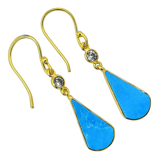 Sleeping Beauty Turquoise Earrings EM-1002 TE01070
