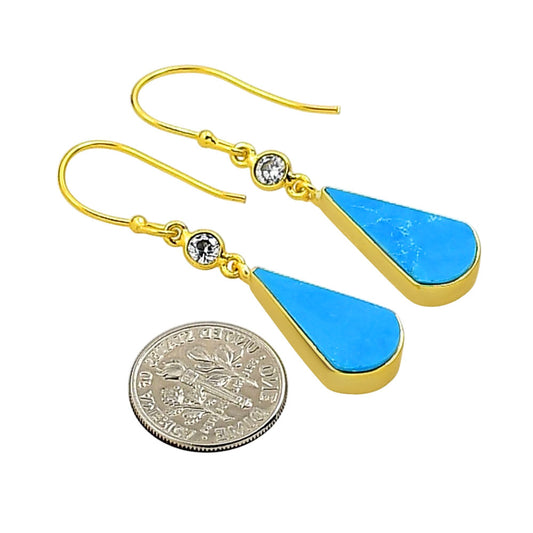 Sleeping Beauty Turquoise Earrings EM-1002 TE01070