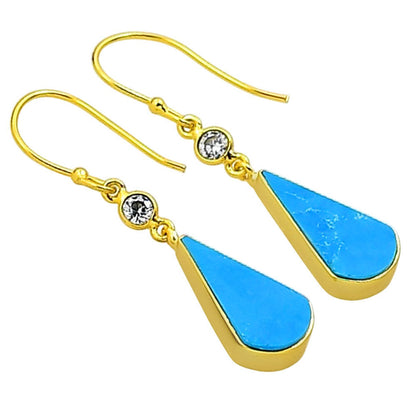 Sleeping Beauty Turquoise Earrings EM-1002 TE01070
