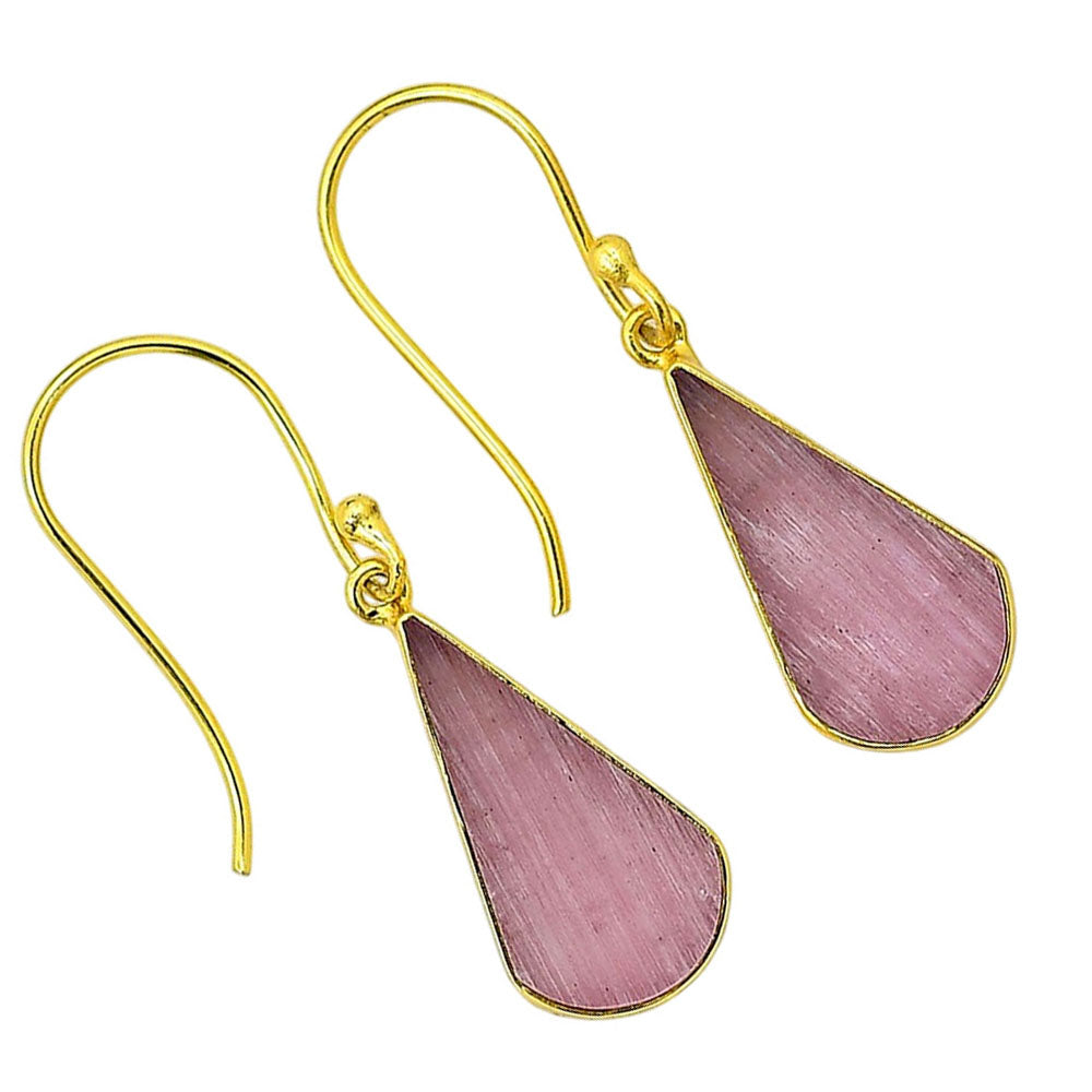 Pink Selenite Earrings EM-1001 TE01075