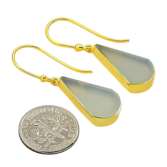 Aqua Chalcedony Earrings EM-1001 TE01078