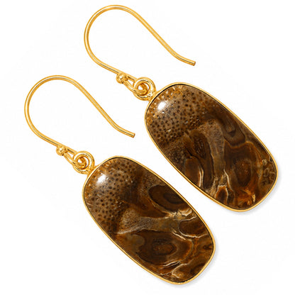 Root Plume Agate Earrings EM-1001 TE01090