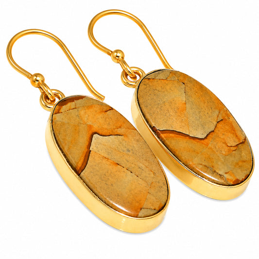 Picture Jasper Earrings EM-1001 TE01095
