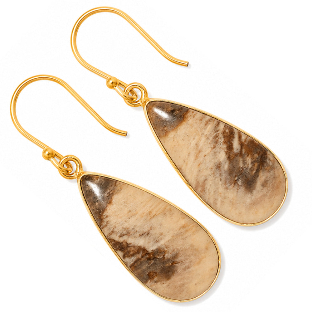 Root Plume Agate Earrings EM-1001 TE01098