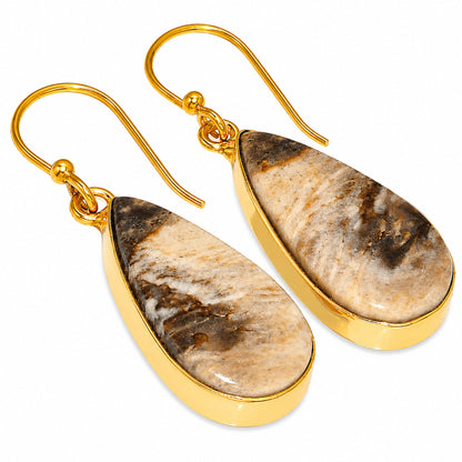 Root Plume Agate Earrings EM-1001 TE01098