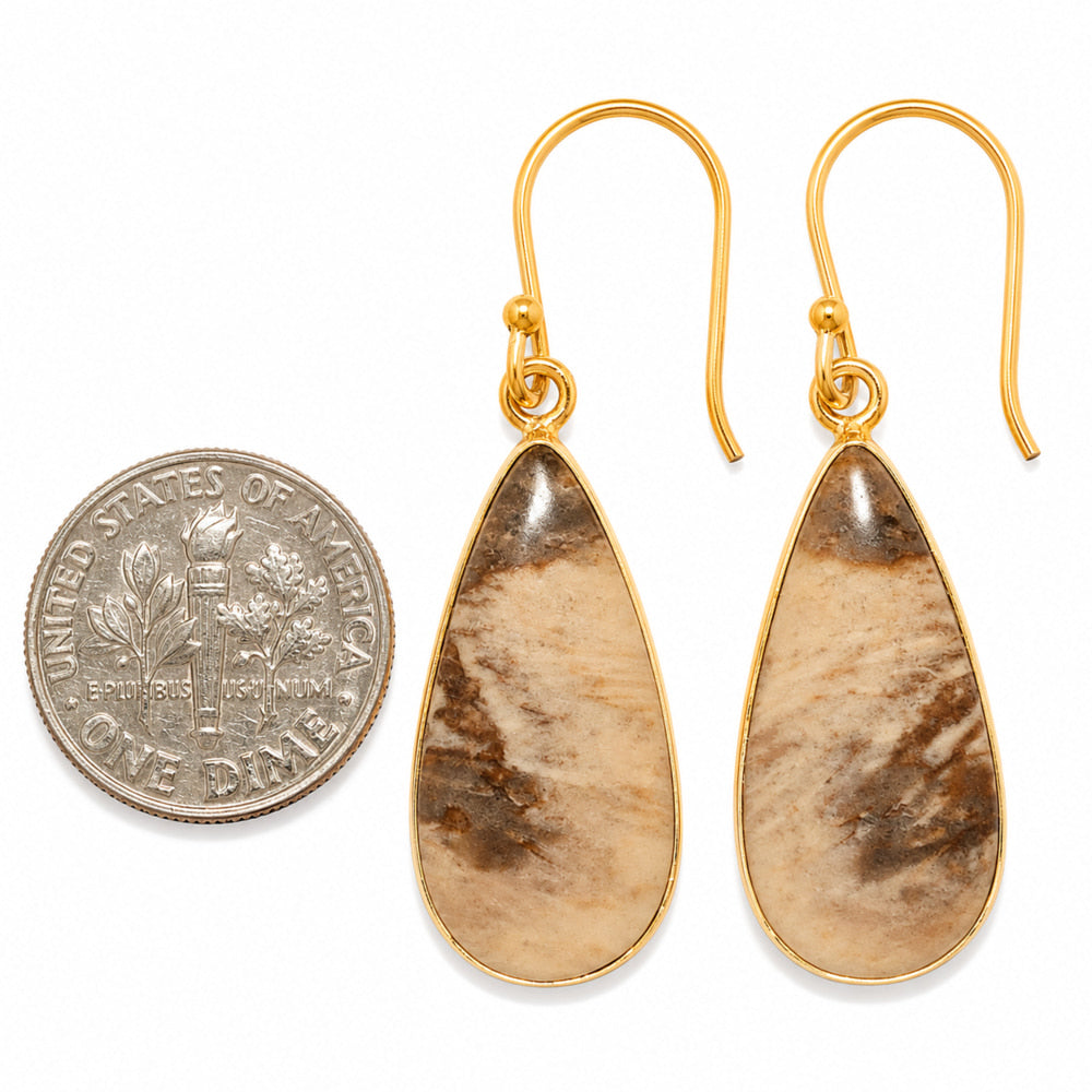 Root Plume Agate Earrings EM-1001 TE01098