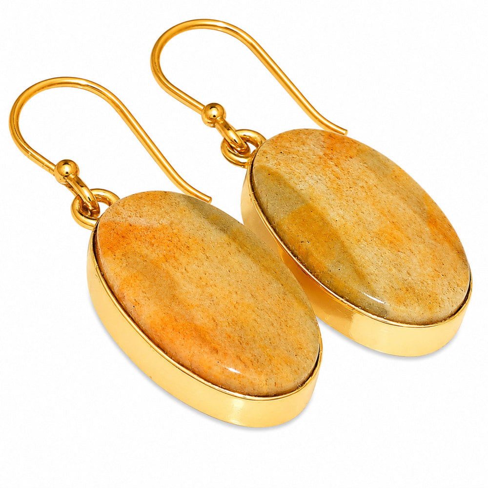 Honey Aragonite Earrings EM-1001 TE01100