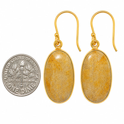 Honey Aragonite Earrings EM-1001 TE01100