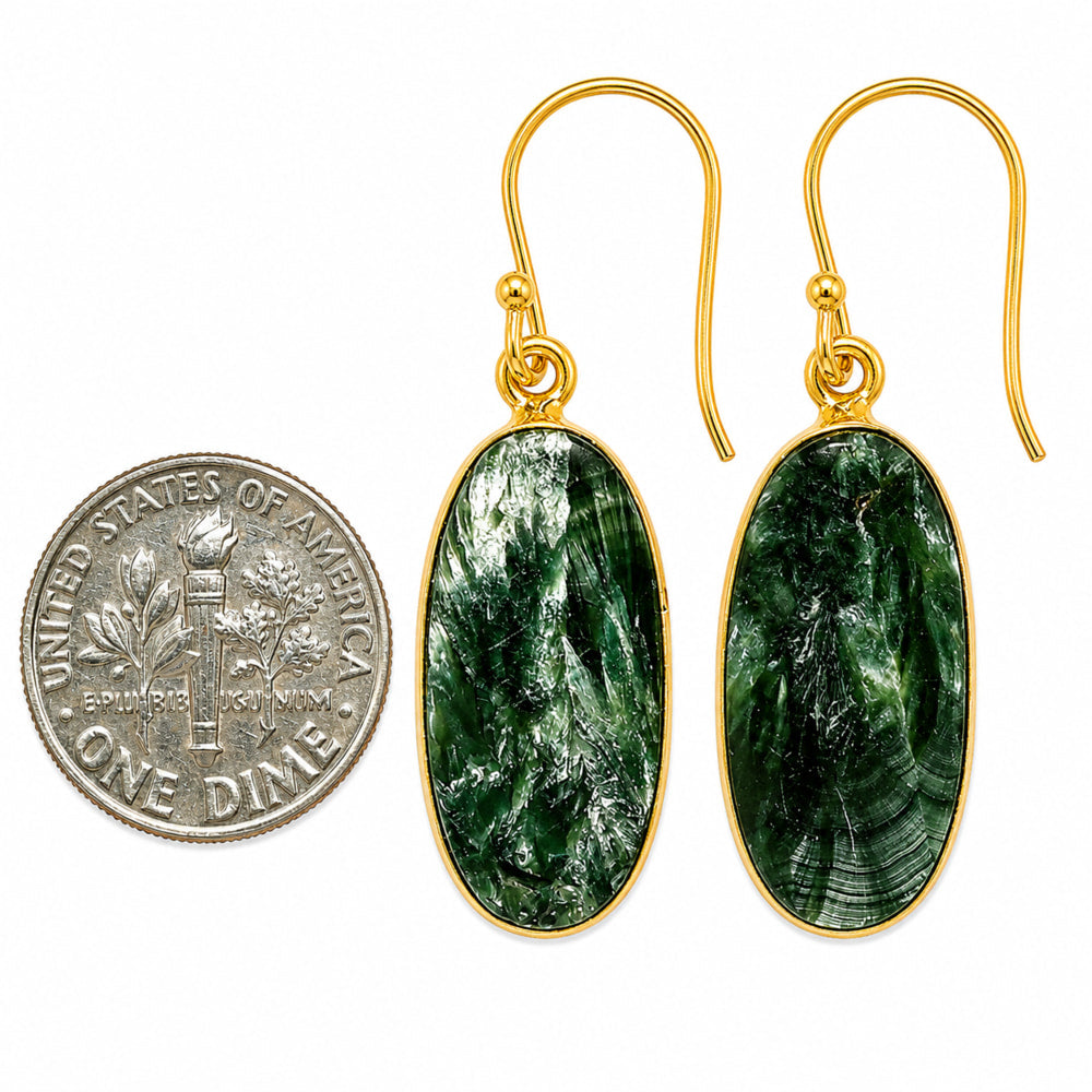 Russian Seraphinite Earrings EM-1001 TE01103
