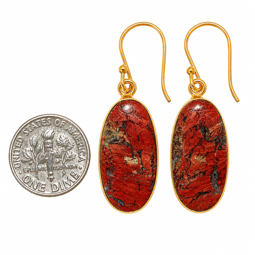 Snake Skin Jasper Earrings EM-1001 TE01113