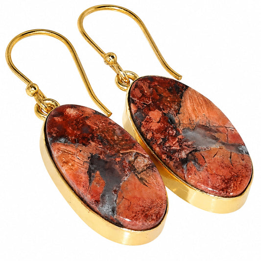Snake Skin Jasper Earrings EM-1001 TE01114
