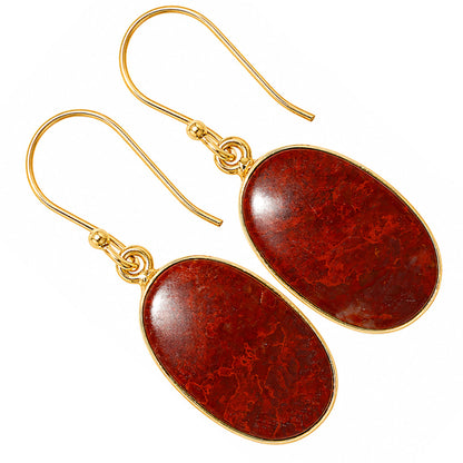 Red Moss Agate Earrings EM-1001 TE01118